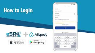 eSR Training: How to Login to Aliquot Pro
