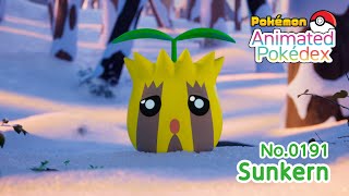 Pokémon animated Pokédex No.0191 'Sunkern'