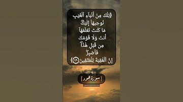 سورة هود الآية ٤٨ و ٤٩ بصوت الشيخ محمد صديق المنشاوي