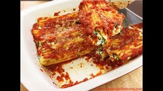 Manicotti with Spinach and Ricotta - Rossella's Cooking with Nonna