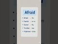 These 5 Words Mean Scared! (But Sound Way Better? //#viral #shorts #learnenglish #gk ?