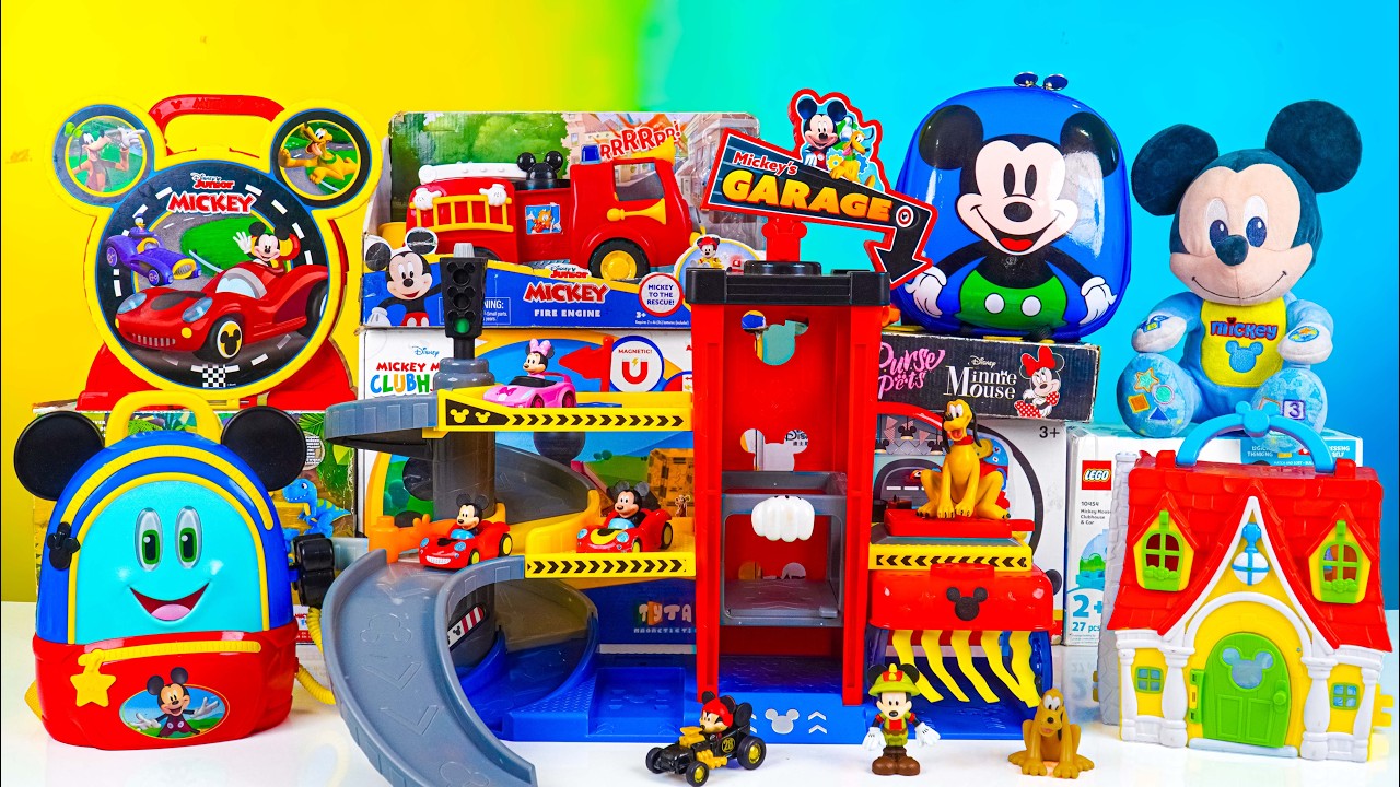 Satisfying with Unboxing Disney Mickey Mouse Garage Playset | Review Toys ASMR