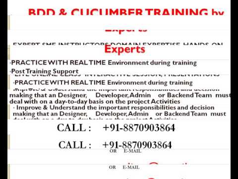 BDD & CUCUMBER Online Training
