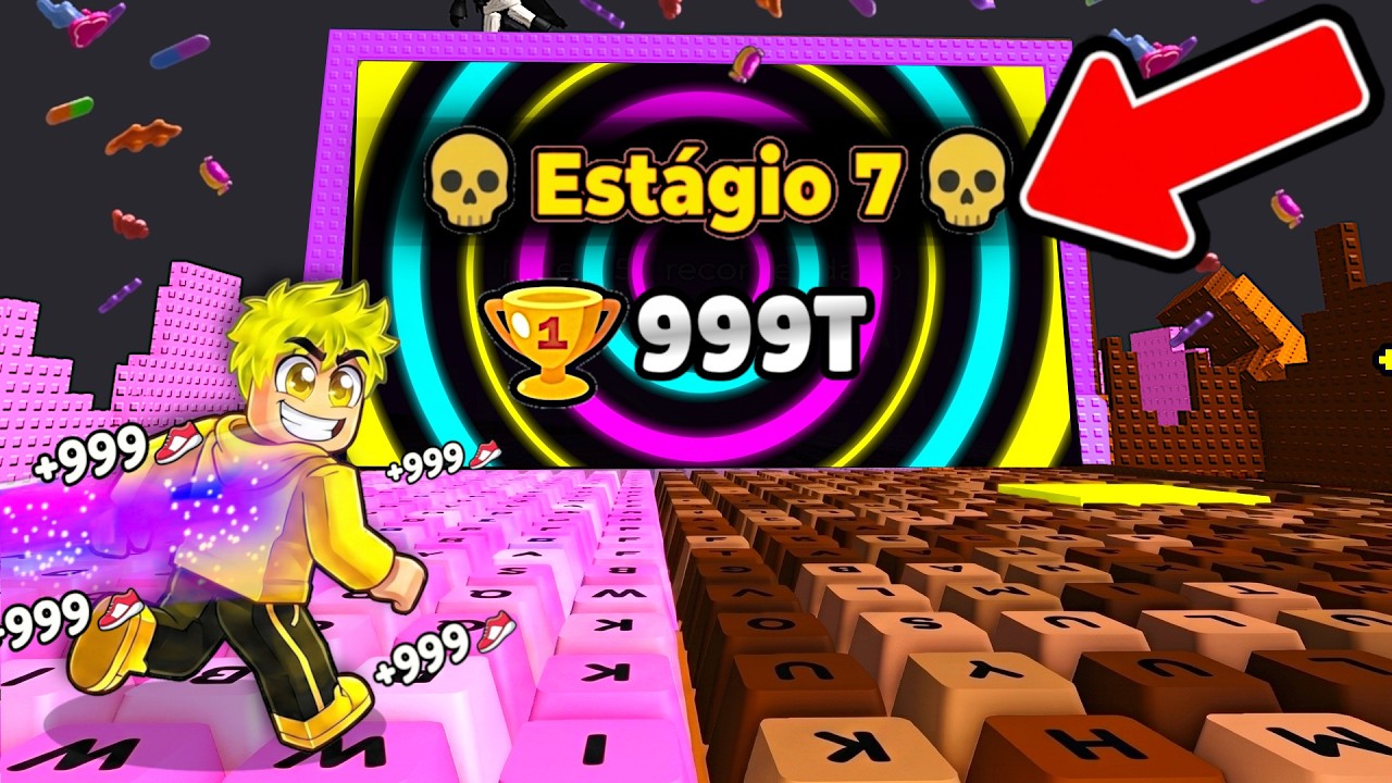 ZEREI A NOVA FASE SECRETA USANDO BUG SECRETO NO PARKOUR DE TECLADOS