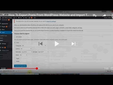 How To Export Posts From WordPress Website and Import Them To Another WordPress Website