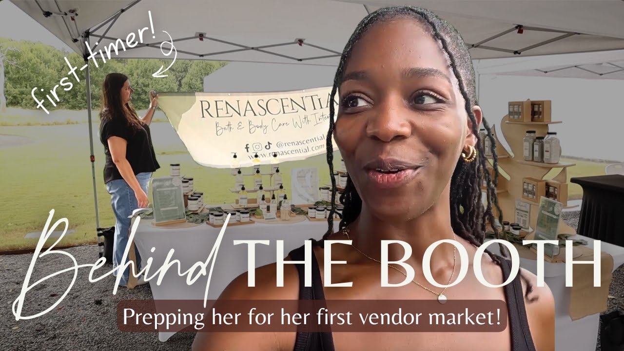 How I set up my vendor booth: market behind-the-scenes (with a special guest!) | Vlog 025