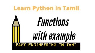 Learn Python in Tamil | Functions and its types @learninglaunch2181