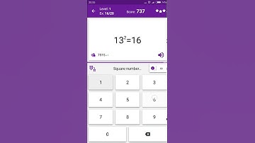 Math Tricks - Training mode - square numbers between 10 and 19 - level 001 (Number Keyboard)