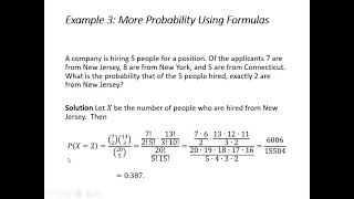 AMS 310 Chapter 2 Examples Video