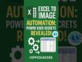 Excel to Image Automation: Power User Secrets Revealed! #OfficeANcode