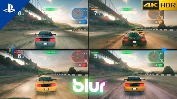 Blur multiplayer 4 players Gameplay
