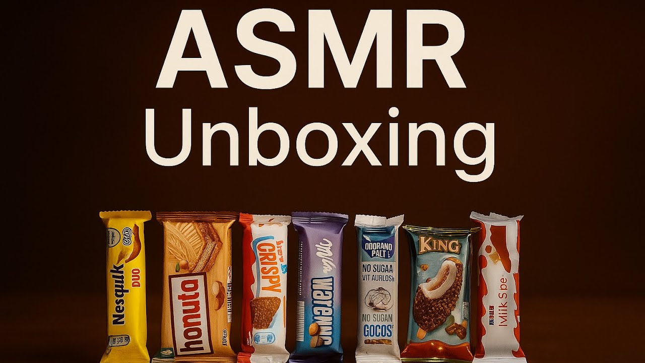 ASMR Unboxing Chocolate Bars | Kinder, Milka, Nesquik, Hanuta, King 🍫 | АСМР Розпаковка шоколаду