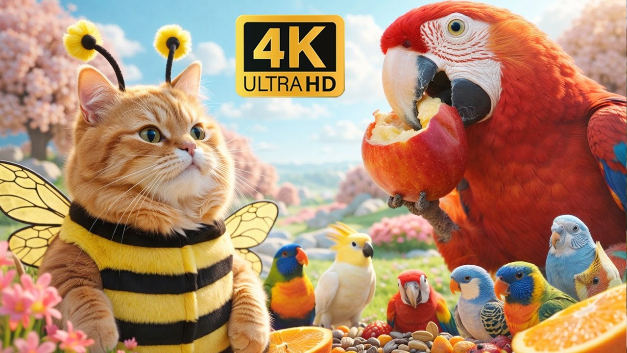 Birds Everywhere 🐦😺🐶 Pets Instantly Relax | Ultimate Pet TV 4K HDR