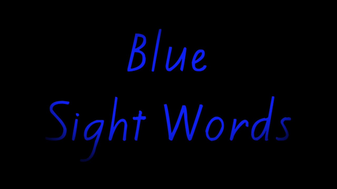 Blue Sight Words NZ YouTube