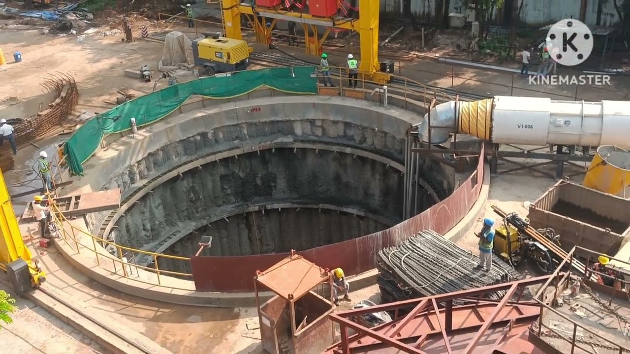 175m Deep shaft excavation work is in progress 