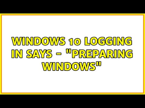 Windows 10 logging in says - 