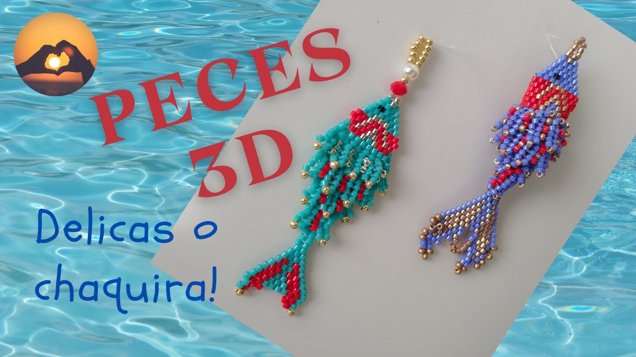 Tutorial Paso a Paso Como Hacer un Pez  3D Super Fácil INCREÍBLE! Puntada Espina de Pescado y Brick