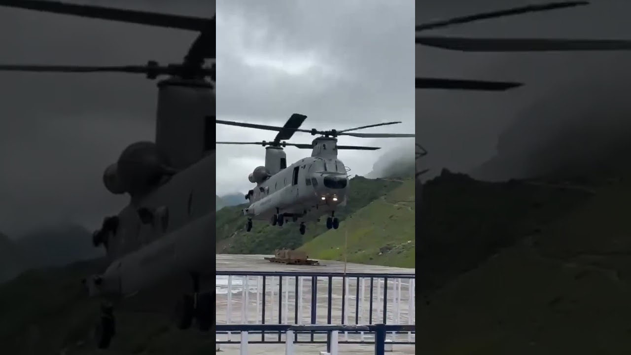 IAF Chinook Helicopter in kedarnath | केदारनाथ में चिनूक हेलीकॉप्टर की एंट्री 