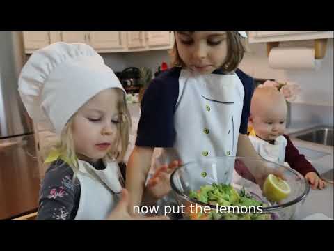 Sammy, Sarah and Abby make salad - YouTube