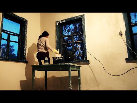Завершающая побелка и покраска. Добавление пигмента в известь. Ремонт своими руками почти закончен.