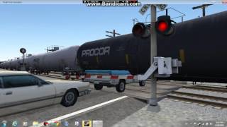 Union Pacific Frieght Train Crossing Country Crossing In Run8 Train Simulator screenshot 5