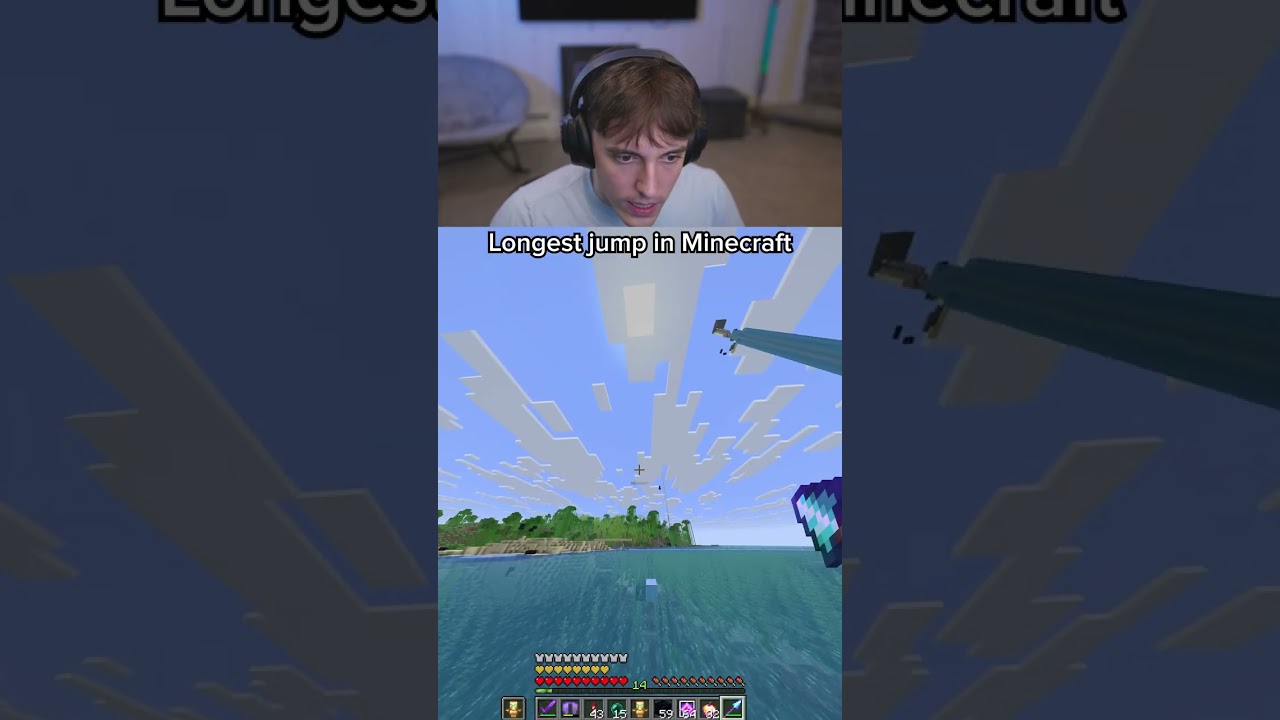 Longest Jump in Minecraft