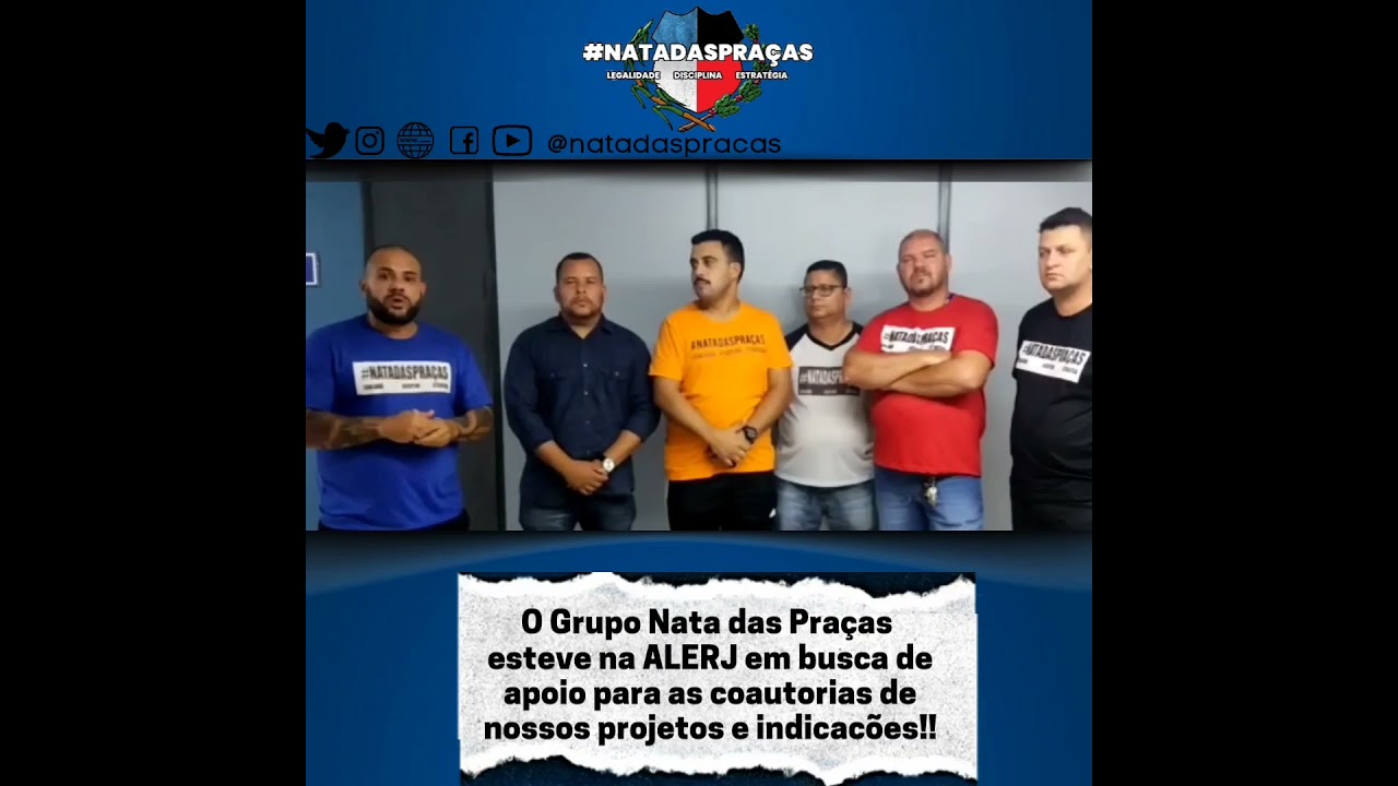 No dia 26/05/21, mais uma “peregrinação na ALERJ” feita pelo grupo #NATADASPRAÇAS.