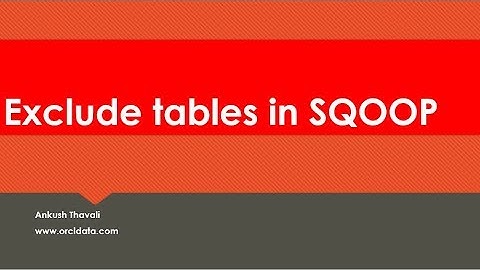 Exclude table in SQOOP Import | hadoop interview question