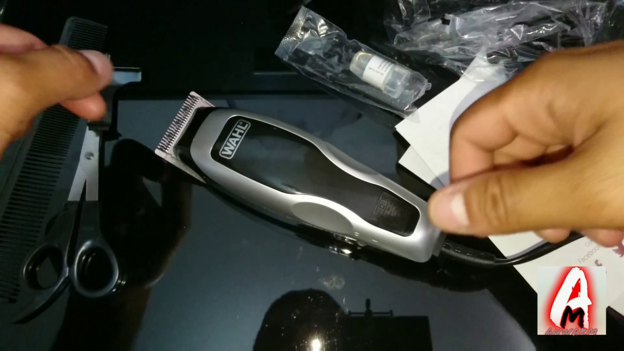 cutting hair with a wahl clipper