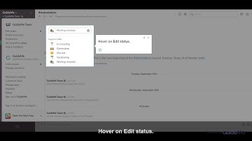 How to Edit your Status in Slack @SlackHQ ‏