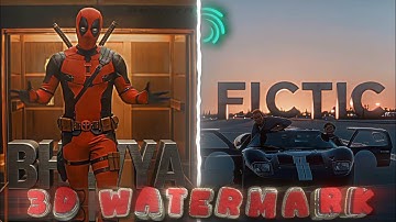 3D Watermark Like Fictic Editz On Alight Motion