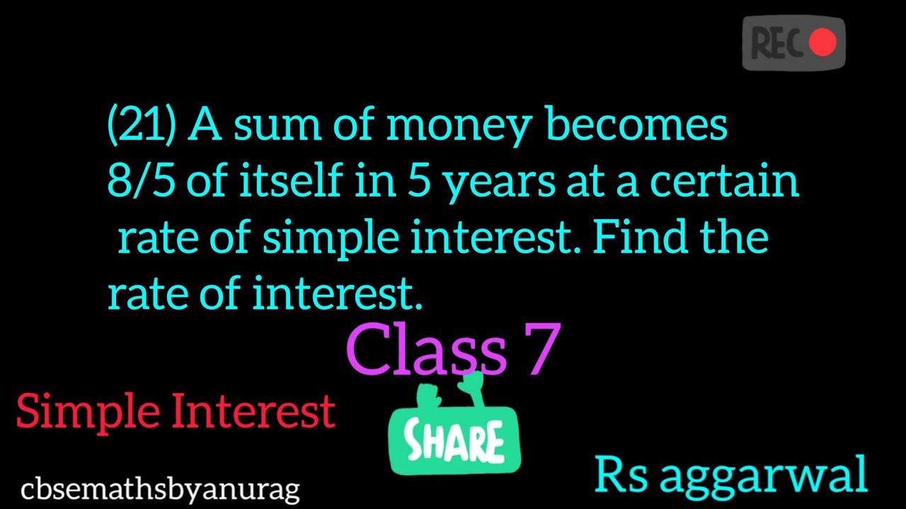 A sum of money becomes 8/5 of itself in 5 years at a certain rate of ...