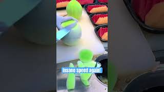 10/10 melon cutting skill. Quick,fast organized. #asmr #satisfying #fruitcutting