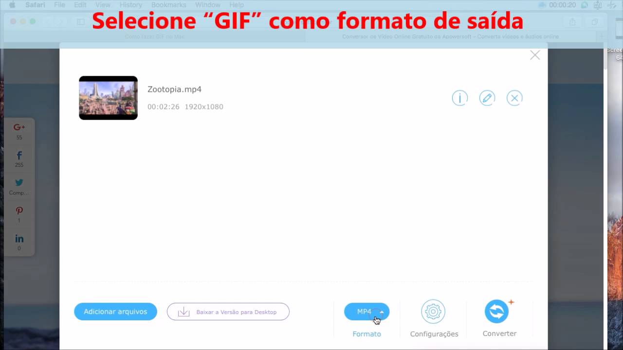 Como converter vídeo em GIF no Mac facilmente