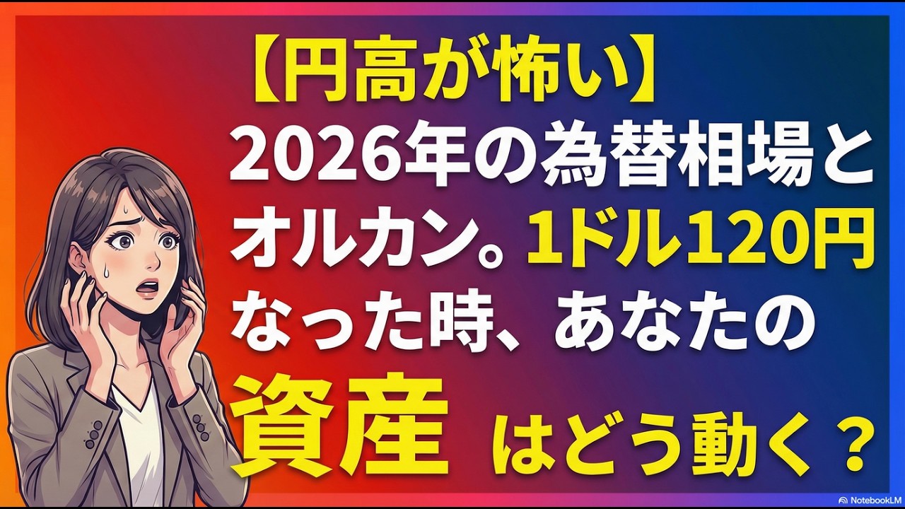 【円高が怖い】2026年の為替相場とオルカン。1ドル120円になった時、あなたの資産はどう動く？