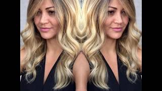 Balayage blond hair