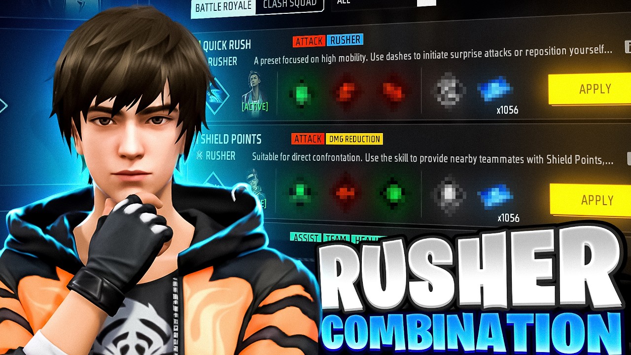 Rusher Character Combination | Br Rank Best Character Combination ...