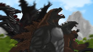 KONGZILLA!! | Legendary Godzilla fusion Kong VS SHIN GHIDORAH | PANDY Animation 45
