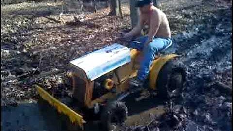 cub cadet 72 making a pond davy running the blade