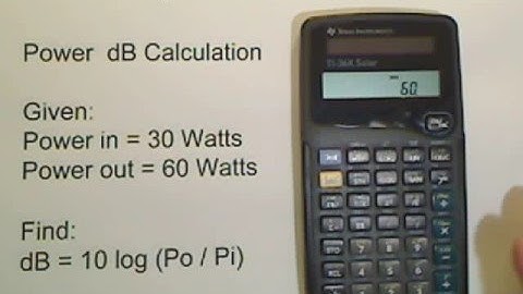Power dB Calculation Example