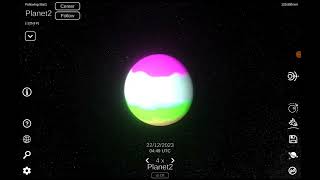 Solar System Simulator, Gas giant procedural generation and option to go back to main menu screenshot 4