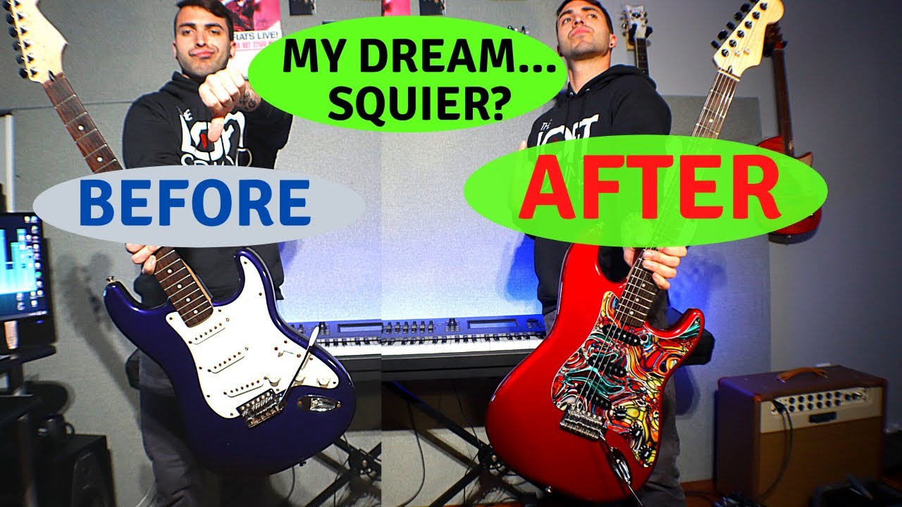 I BUILT MY DREAM SQUIRE How to Turn an Old Fender Squire Into A
