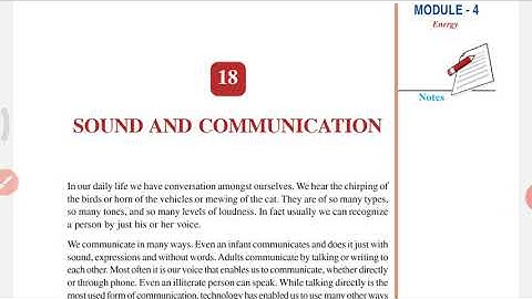 Sound and communication | NIOS science class X chapter 18 | Malayalam