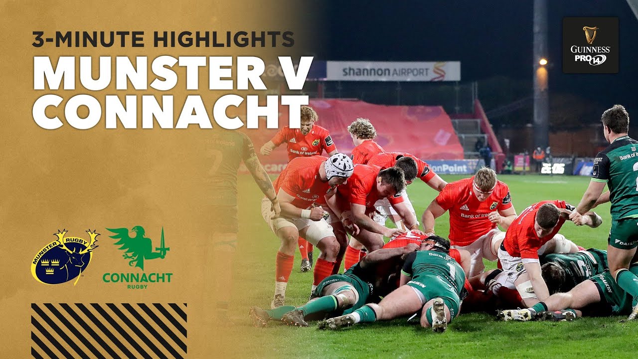 3 Minute Highlights Munster v Connacht Round 14 Guinness PRO14 2020/21 