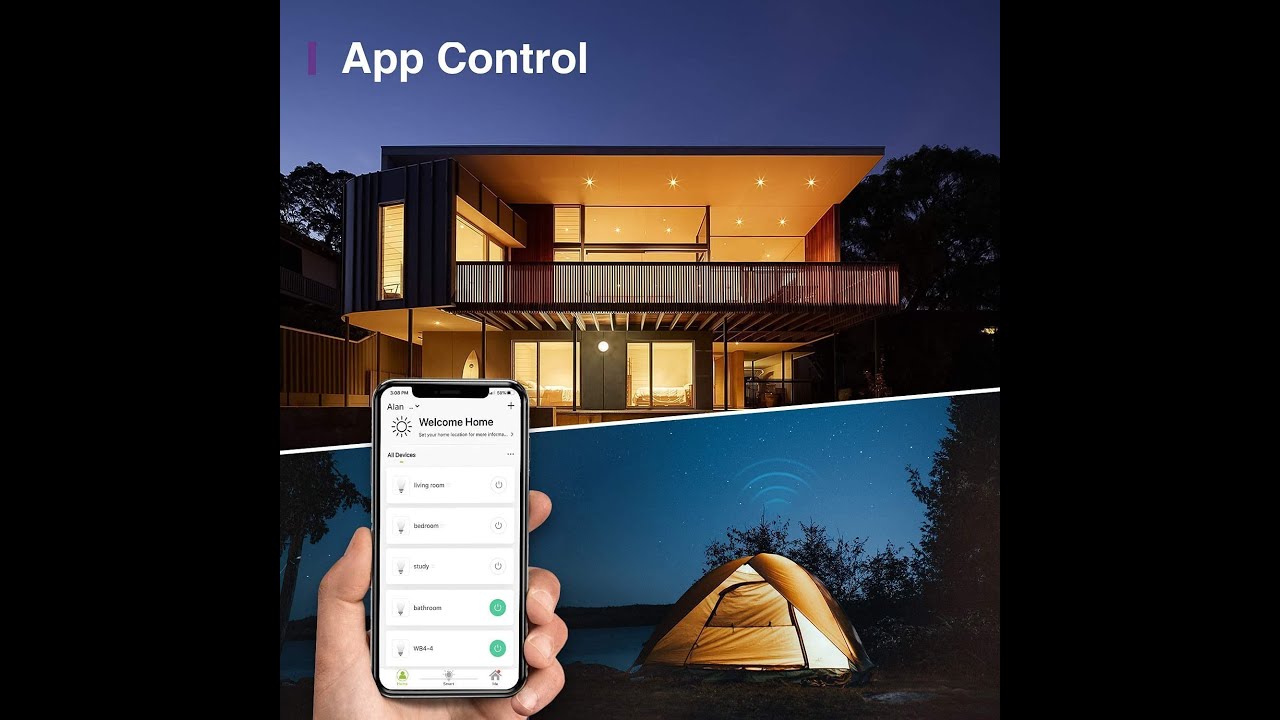 Smart Light Bulbs, Nitebird Dimmable LED Bulbs Work with Alexa and Google Home WiFi Light Bulbs