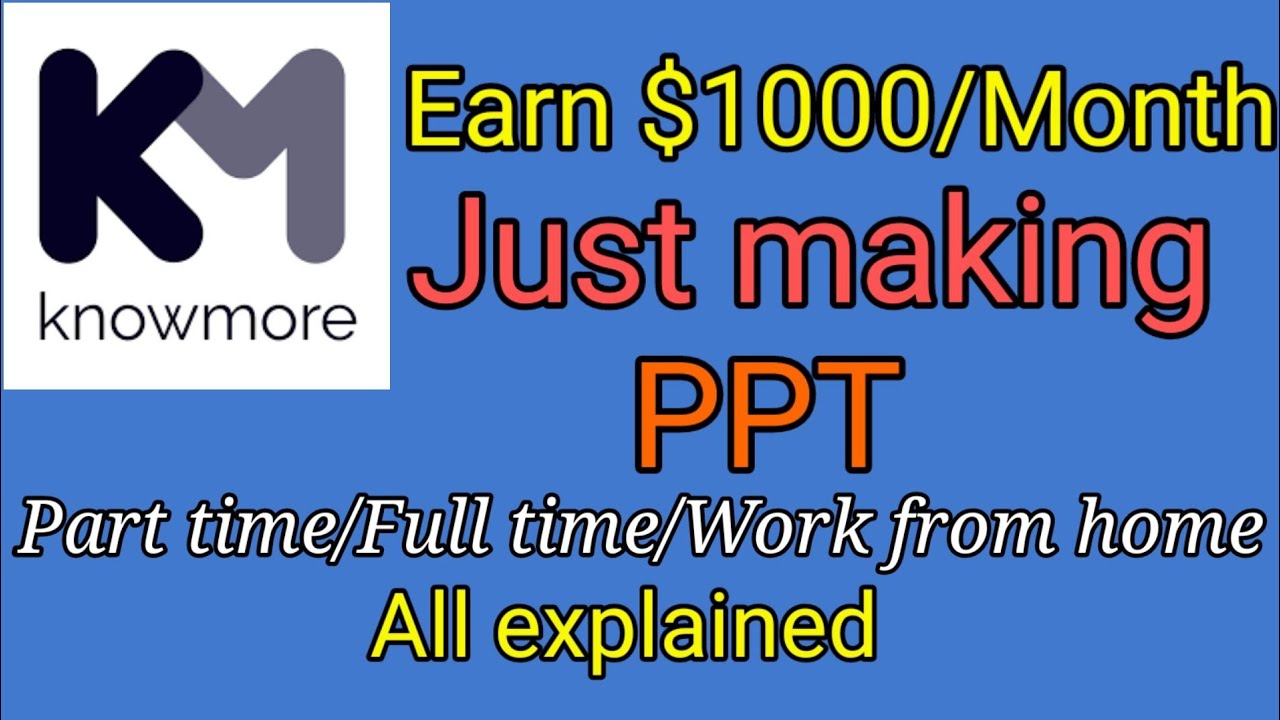 Knowmore earn money | Work from home | Part time jobs | Online jobs | ItsNetaji