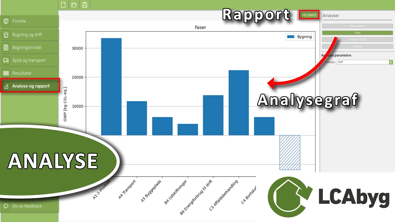 6 Analyse og rapport funktion i LCAbyg v5 - YouTube