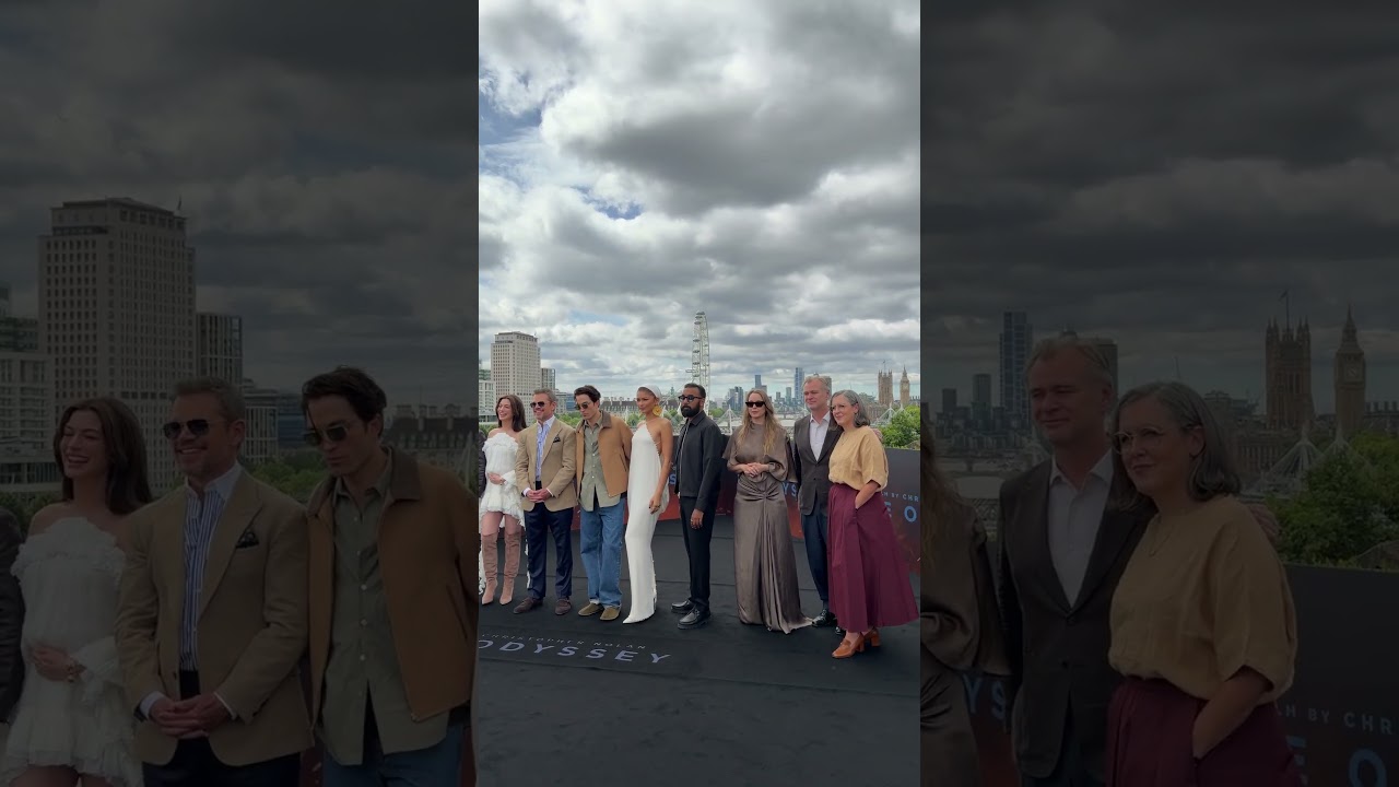The epic cast of The Odyssey & director Christopher Nolan have landed in London