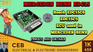 MERCEDES BENZ EDC15 | pinout for Bosch EDC15C6, EDC15C5 Engine Control Units, used in MERCEDES BENZ
