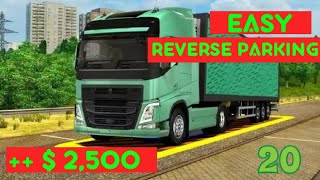 Euro Truck Simulator Earn Easy Extra $2,500 in Reverse parking|How to do Reverse parking
